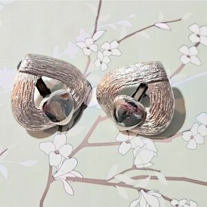 Vintage Vendome Silver Clip on Earrings
